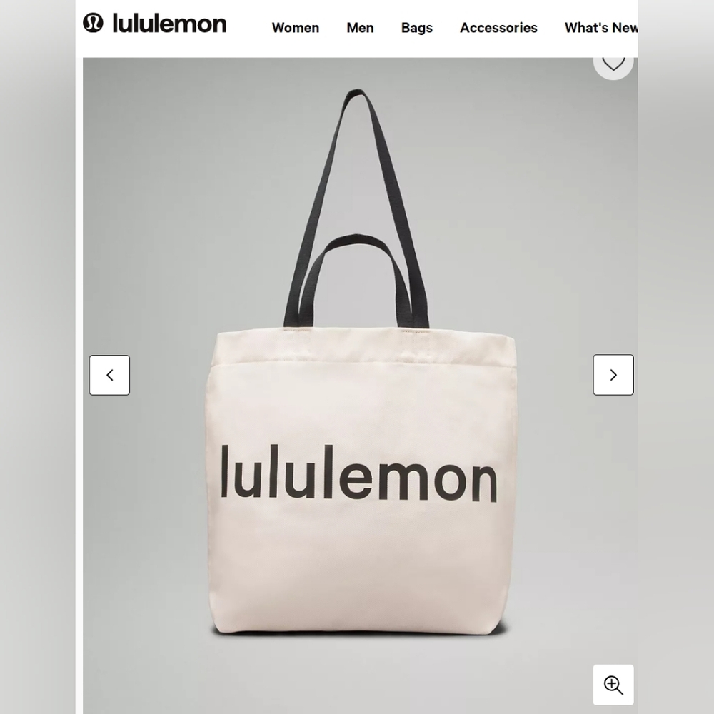 New Lululemon Double-Handle Canvas Tote Bag 17L